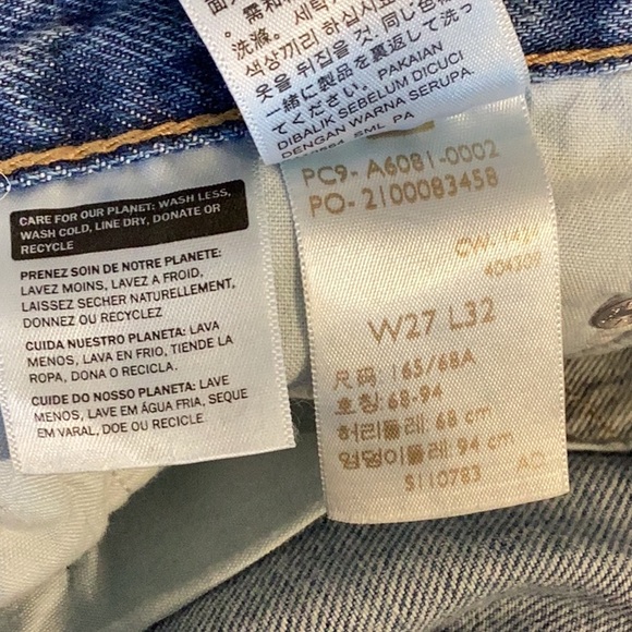 Levi’s rib cage wide leg, light wash denim blue jeans. Women’s size 27 - Picture 8 of 16